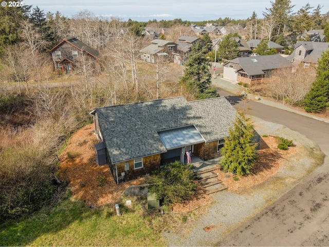 birds eye view of property featuring a residential view