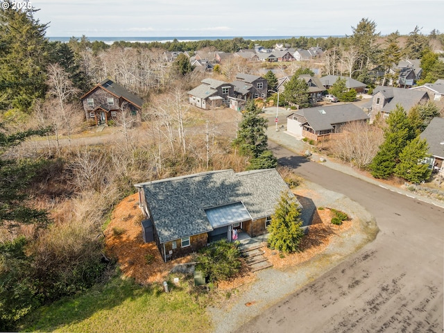 aerial view with a residential view