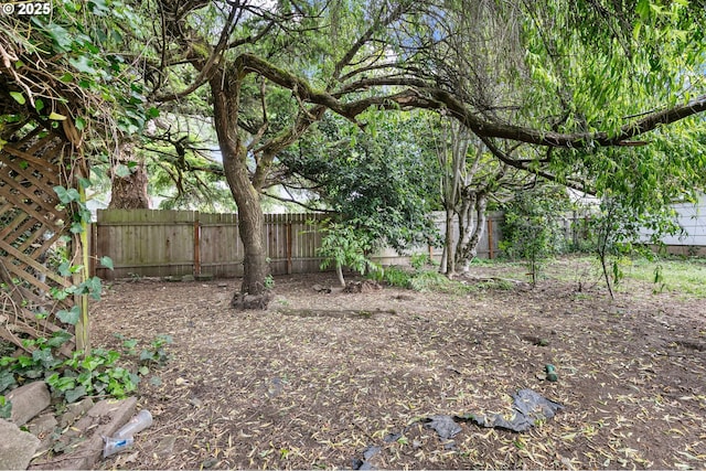 view of fenced backyard