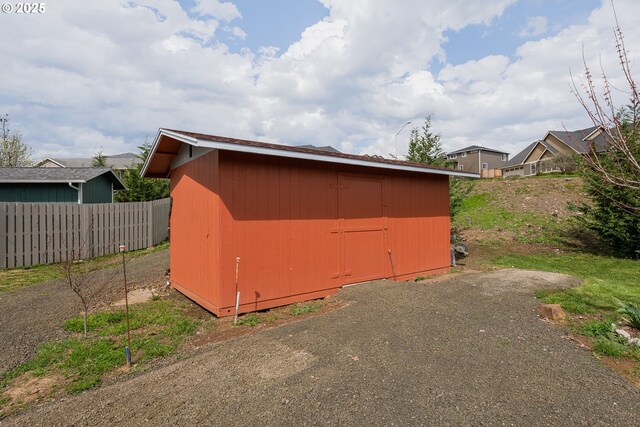 13130 Lookingglass Rd, Winston, OR 97496 - view of shed featuring fence