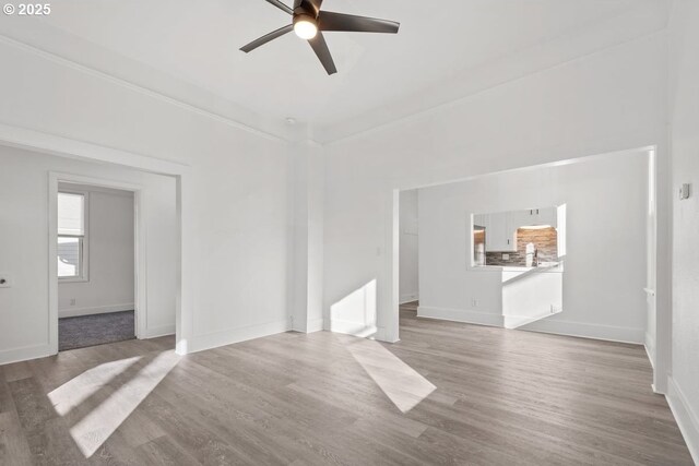 interior space with hardwood / wood-style floors