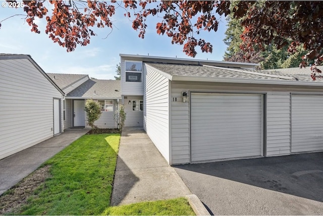 exterior space featuring a garage