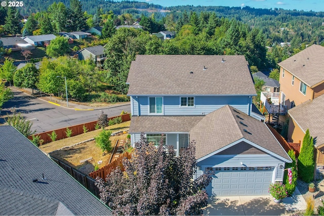 381 SE Regan Hill Loop, Estacada, OR 97023 - aerial view of residential area featuring a heavily wooded area
