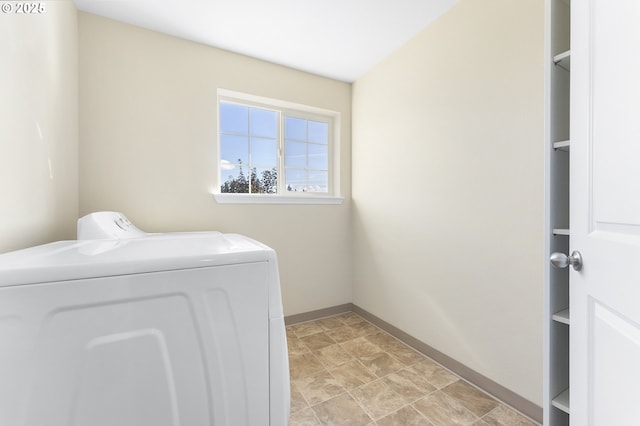 381 SE Regan Hill Loop, Estacada, OR 97023 - laundry room with independent washer and dryer and stone finish flooring