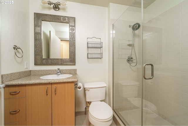 1951 NW Hoyt St, Portland, OR 97209 - full bathroom featuring toilet, a shower stall, and vanity