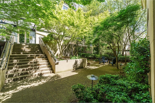 1951 NW Hoyt St, Portland, OR 97209 - view of yard with stairs and a patio
