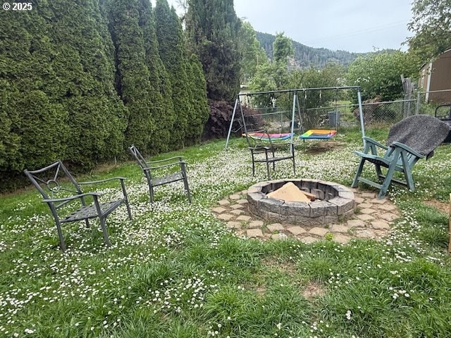 629 NE Johnson St, Myrtle Creek, OR 97457 - view of yard with a fire pit