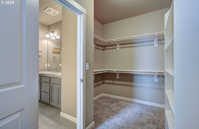 9817 NE 106th St, Vancouver, WA 98662 - walk in closet featuring a sink and light colored carpet
