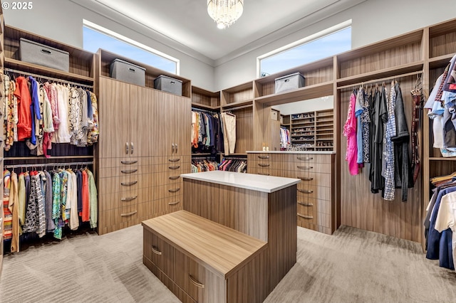 794 S A St, Washougal, WA 98671 - walk in closet with light colored carpet and a chandelier