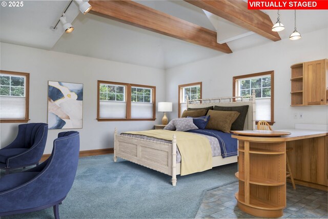 110 SW 61st St, South Beach, OR 97366 - bedroom featuring track lighting and baseboards