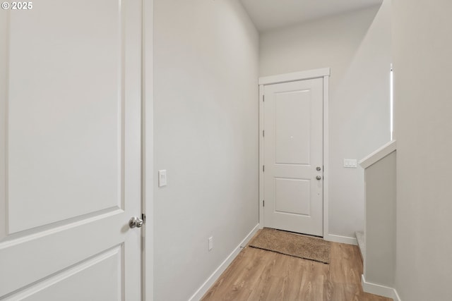 hall featuring light hardwood / wood-style flooring