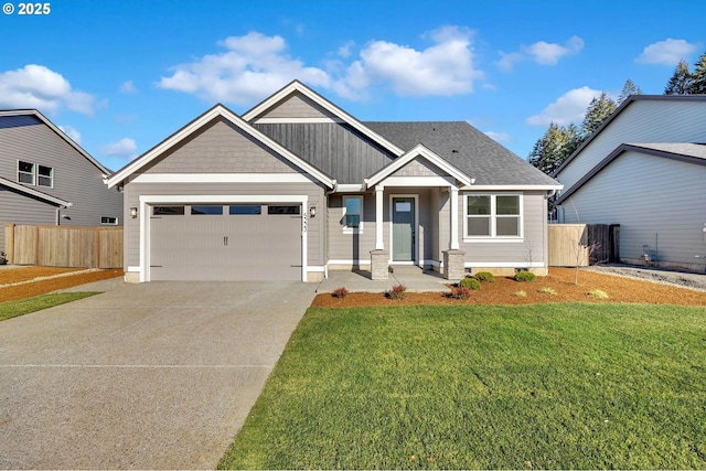 5591 N 93rd Ave Unit Lt206, Camas, WA 98607 - craftsman inspired home featuring driveway, a garage, fence, and a front lawn
