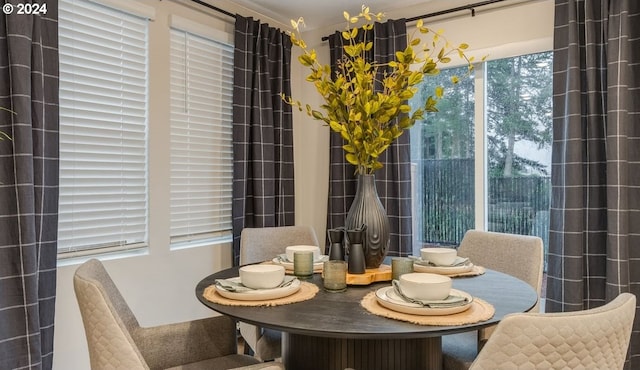 view of dining area