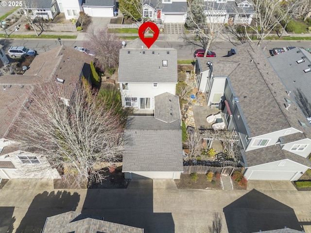 birds eye view of property featuring a residential view