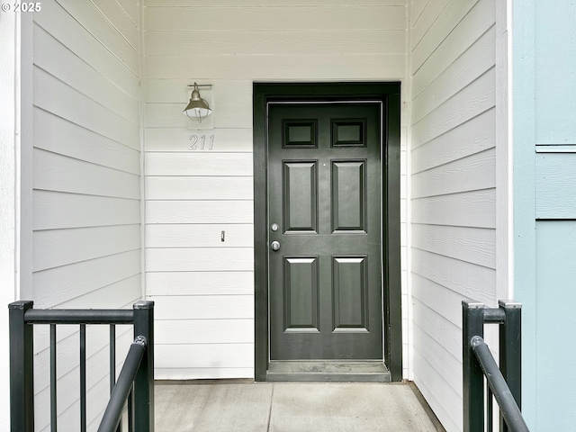 view of doorway to property