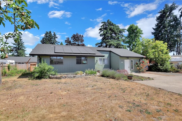 5430 E St, Springfield, OR 97478 - view of front of home featuring solar panels