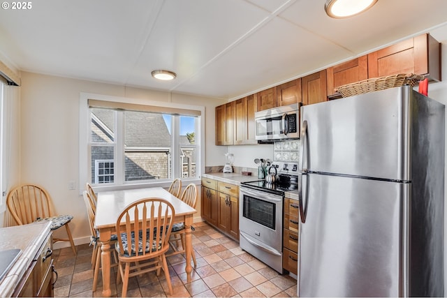 kitchen with appliances with stainless steel finishes