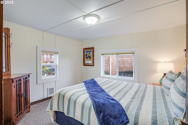 view of carpeted bedroom