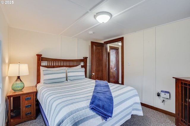 bedroom with carpet floors