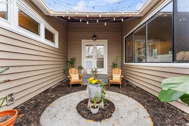 view of patio with french doors