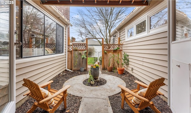 view of patio / terrace with fence