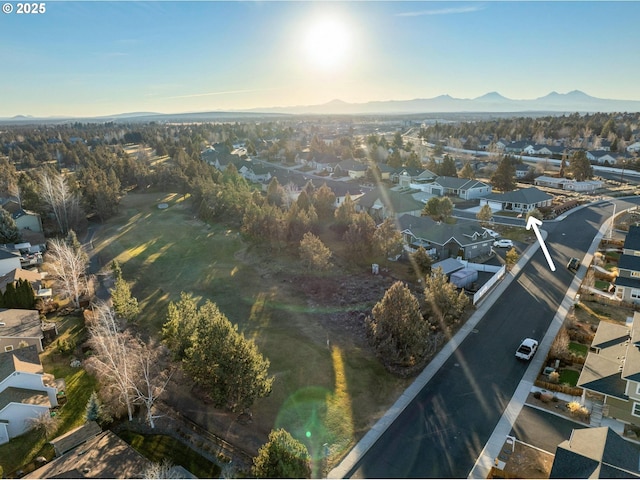 aerial view featuring a mountain view