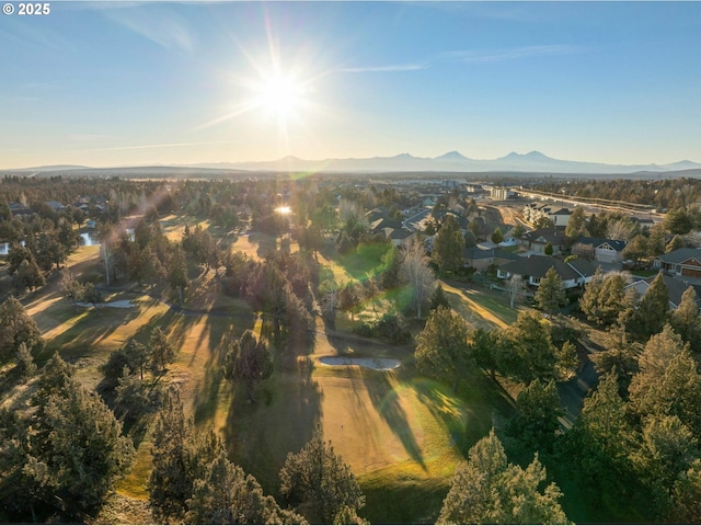 bird's eye view featuring a mountain view