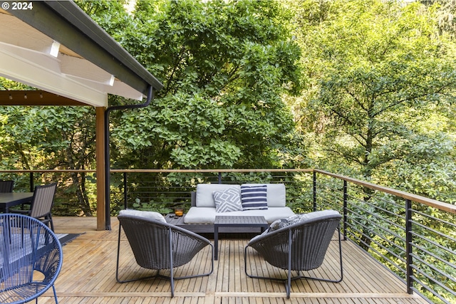 deck featuring an outdoor hangout area