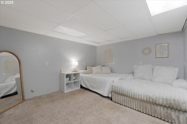 26127 NW Williams Canyon Rd, Gaston, OR 97119 - bedroom featuring carpet floors and a drop ceiling