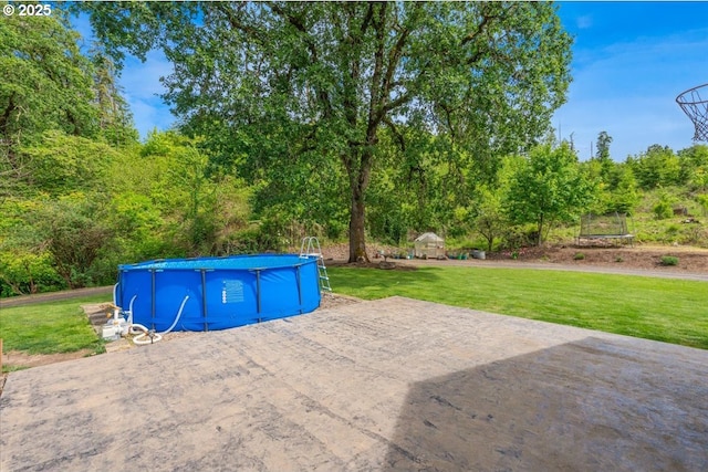 26127 NW Williams Canyon Rd, Gaston, OR 97119 - outdoor pool featuring a lawn and a patio area