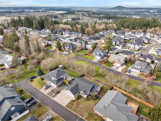 bird's eye view with a residential view