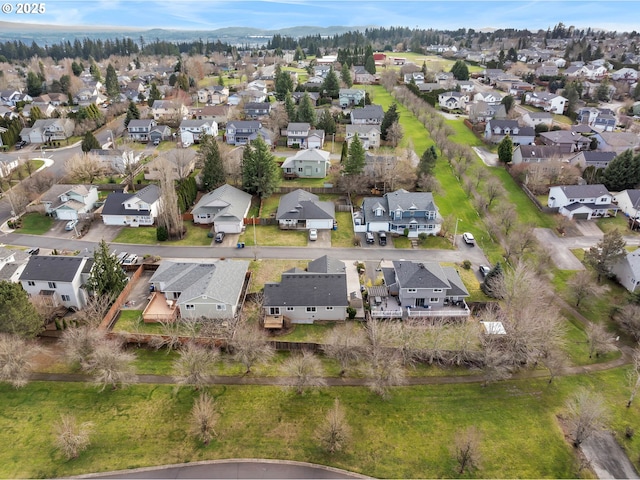 drone / aerial view with a residential view