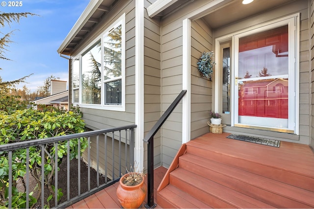 view of doorway to property