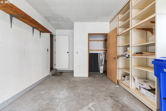 interior space with attic access