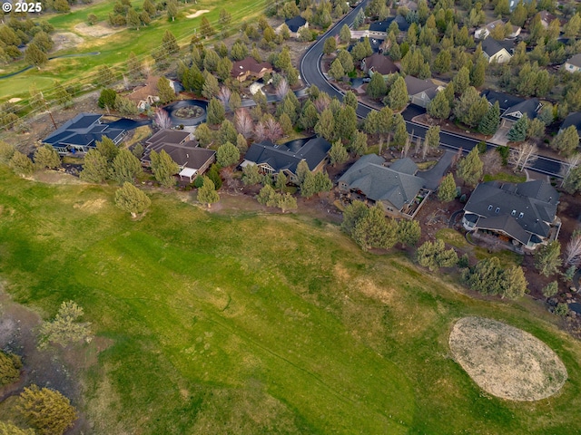 aerial view with a residential view