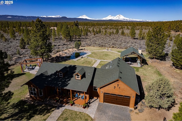 16830 Delicious St, Bend, OR 97703 - view from above of property with a mountainous background and a forest