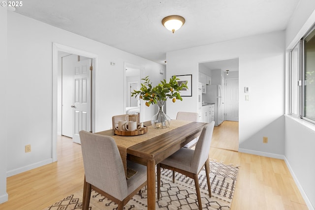 3038 SW Florida Ct Unit B, Portland, OR 97219 - dining area with light wood finished floors and baseboards