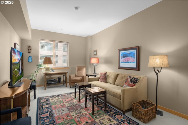 view of carpeted living room