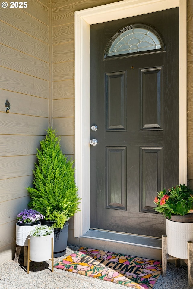 view of exterior entry