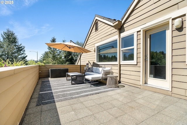 view of patio with outdoor lounge area