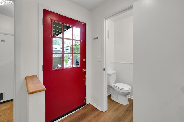 1308 Quaker St, Eugene, OR 97402 - bathroom with wood finished floors and toilet