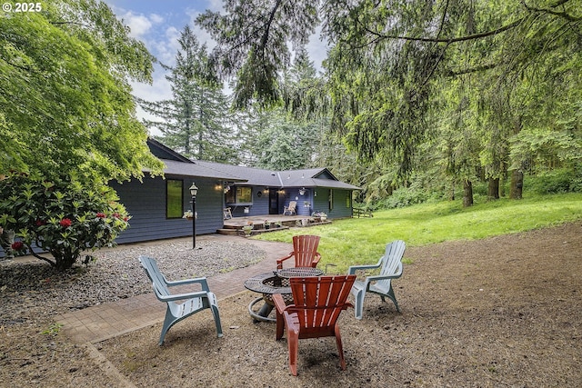21445 NE Ornduff Rd, Hillsboro, OR 97123 - view of grassy yard featuring a fire pit