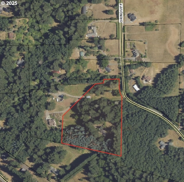 21445 NE Ornduff Rd, Hillsboro, OR 97123 - aerial view of property's location with property parcel outlined