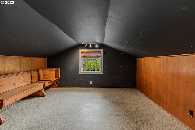 3116 NE 108th Ave, Portland, OR 97220 - additional living space featuring vaulted ceiling and wooden walls