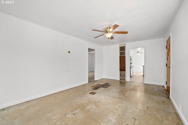 161 1st St, Dillard, OR 97432 - empty room with a ceiling fan and baseboards