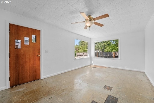 161 1st St, Dillard, OR 97432 - unfurnished room with a ceiling fan and baseboards