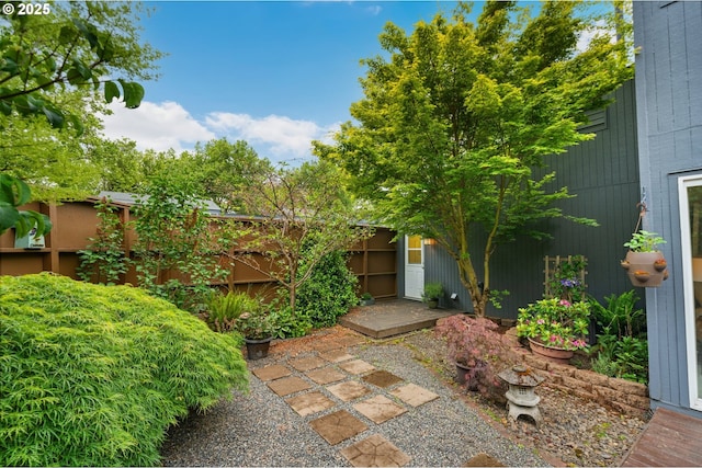 view of patio with fence
