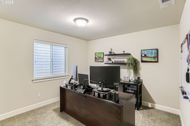 10183 NW Crossing Dr, Portland, OR 97229 - office area with light colored carpet, baseboards, and a textured ceiling