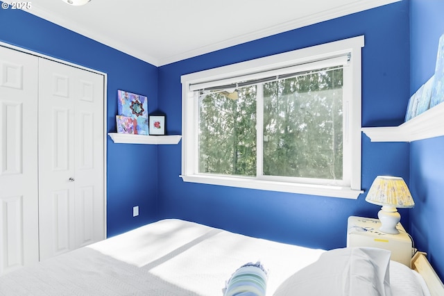 bedroom with a closet