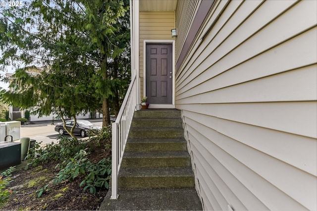 view of doorway to property